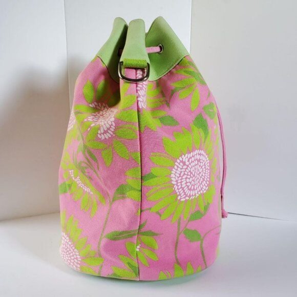 Lily Pulitzer Bag Beach Bucket Tote Canvas Floral WOMEN'S WOMAN'S - Picture 4 of 12